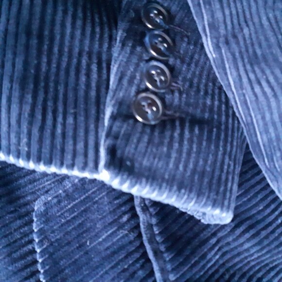 JP Tilford Samuelsohn SZ 38 Navy Blue Corduroy 2 Button Sport Jacket Blazer - Picture 14 of 15